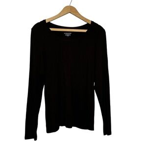 EILEEN FISHER Stretch Viscose Jersey Melange Brown Size Petite Medium